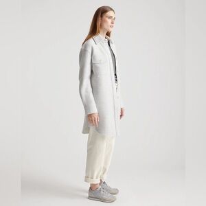 100% Merino Wool The Ganna Long Shirt Jacket